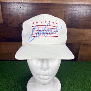 Vintage 90s Houston Oilers Pro Line Soft Bill Snapback Hat Cap  Mens